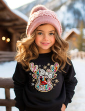 Load image into Gallery viewer, Raindeer Crystal Mosaic Crew Sweatshirt
