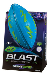 Toysmith Nightzone 8" Blast Light Up Football, Asst Colors