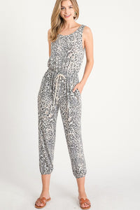 Clearance - LADIES LEOPARD PRINT JUMPSUIT