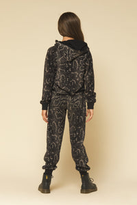 CLEARANCE - Vintage Havana Snake Skin Burn Out Hoodie