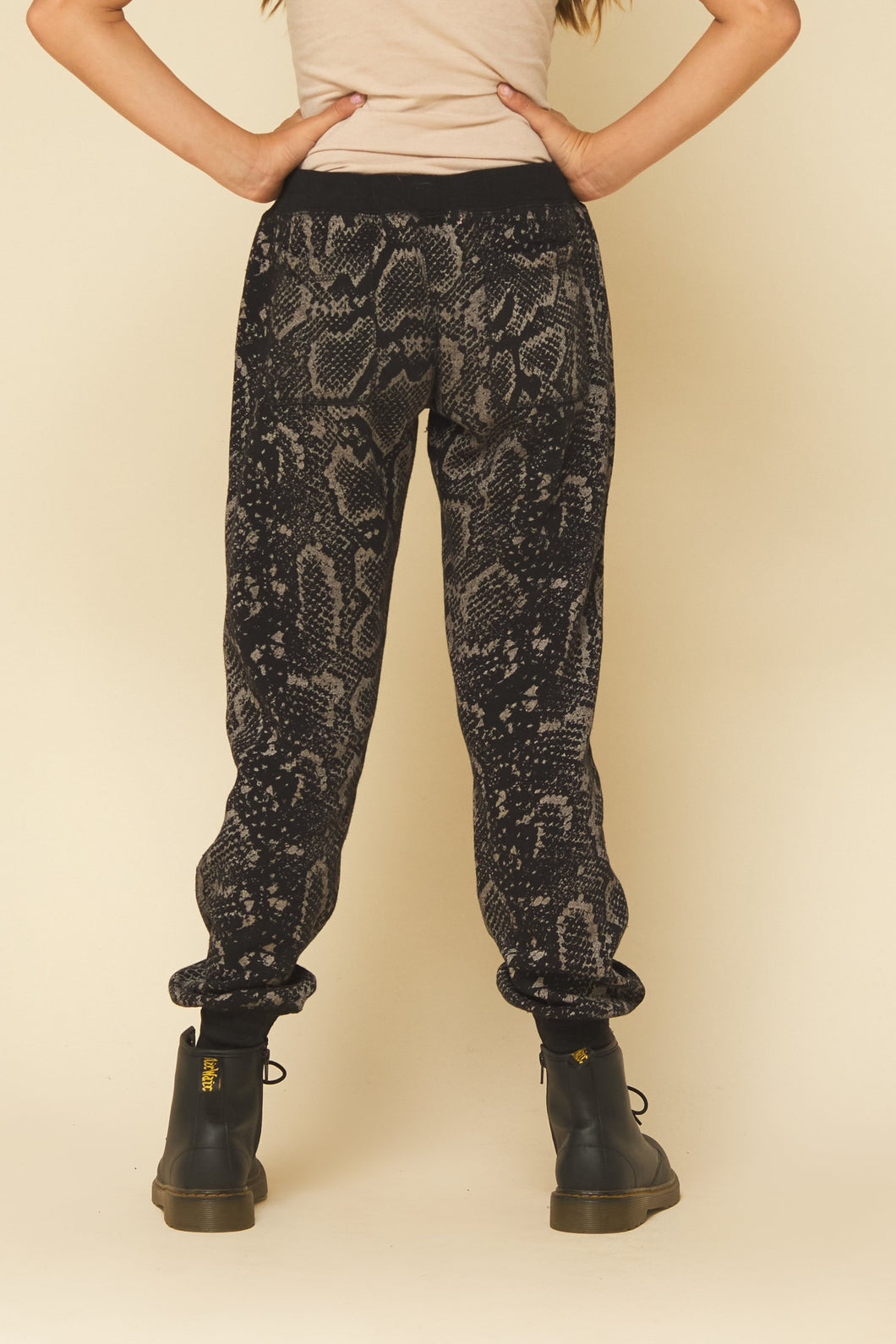 CLEARANCE - Vintage Havana Snake Skin Burn Jogger