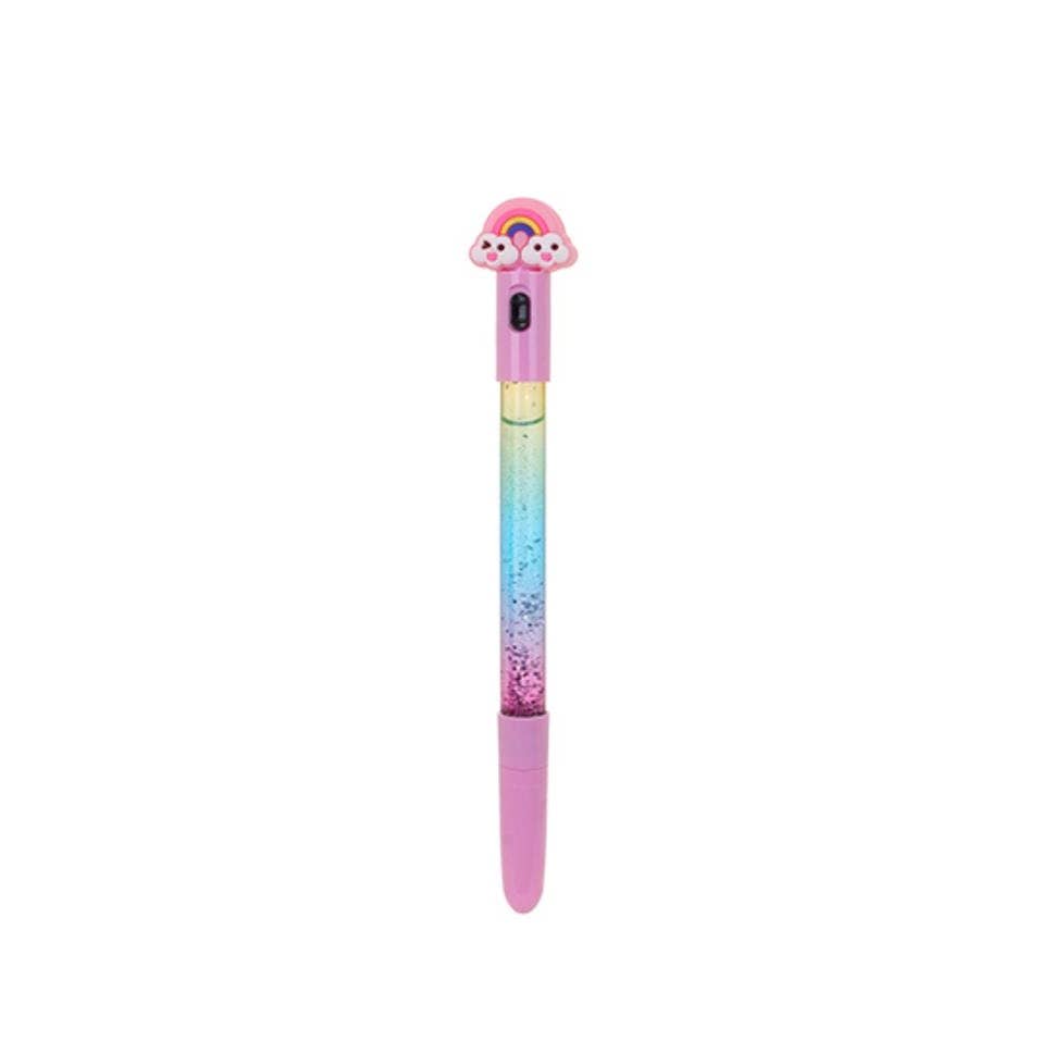 Rainbow Light Up Glitter Pen