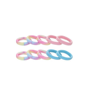 Spring Tone Tie Dye Hair Tie Set of 10