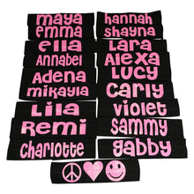 Load image into Gallery viewer, Personalized Black Headband - Cheri
