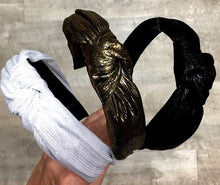 Load image into Gallery viewer, Clearance - Headband Metallic Textured Knot Headband
