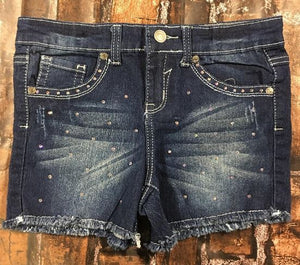 Clearance - Denim Fringe Shorts