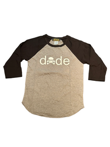 CLEARANCE - Dude Grey Raglan Shirt - Size Youth Small 6-8