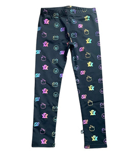 Clearance - Terez Rainbow Foil Emoji Leggings (Size 6)