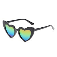 Black Cat Eye Sunnies with Rainbow Lenses