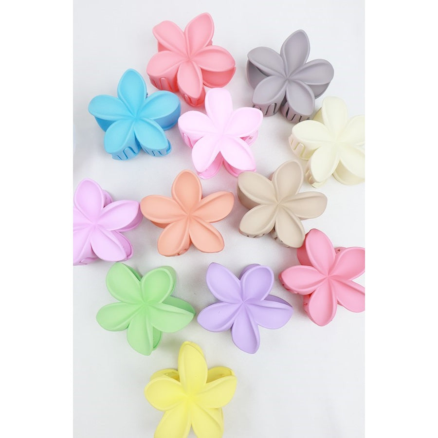 Pastel Tone Flower Hair Claw Clip